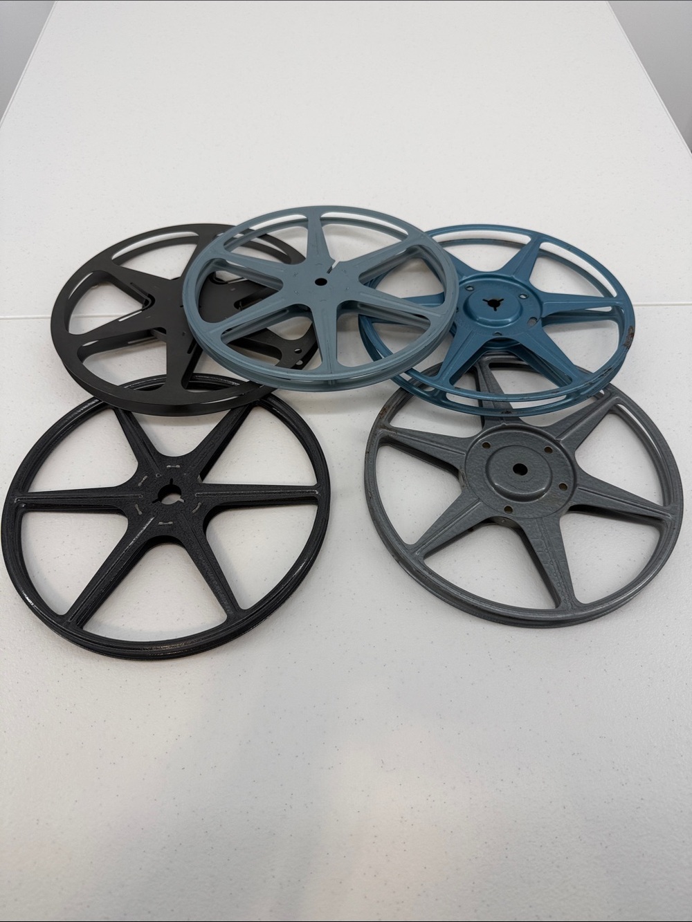 Vintage Film Reels - Assorted Black and Blue